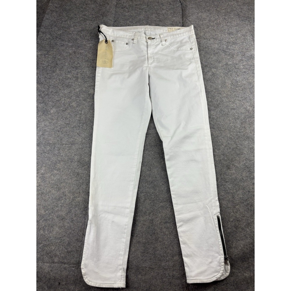 Rag & Bone White Jeans Zip Ankle‎ Skinny Mid Rise NWT Women's 30 SEE